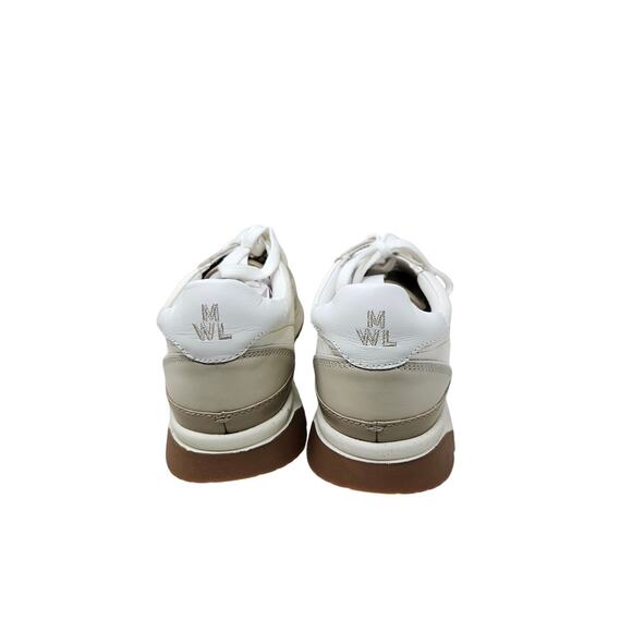 NEW Madewell 8.5 Kickoff Trainer Sneakers Neutral Casual Comfort Leather Minimal - Picture 3 of 6